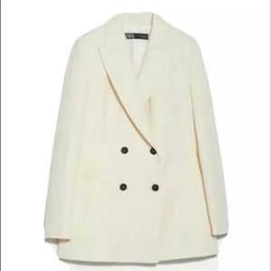Zara womens ivory blazer in size medium